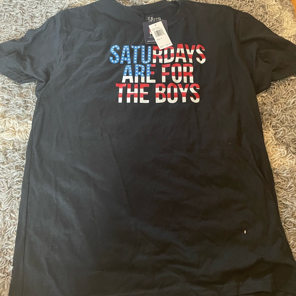 XL Saturdays are for the boys t shirt